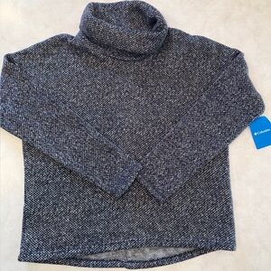 Columbia Chillin Fleece Long Sleeve Cowl Neck Pullover Women’s Size L Blue NWT